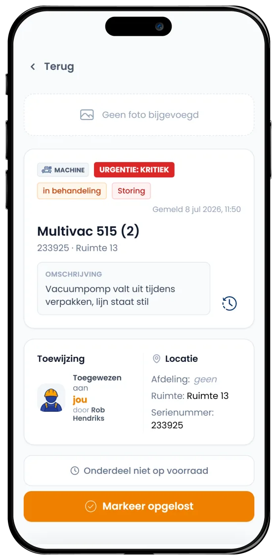 Storing afronden op de telefoon